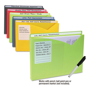 C-Line® Write-on Poly File Jackets, Straight Tab, Letter Size, Assorted Colors, 10-pack freeshipping - TVN Wholesale